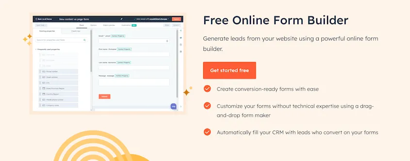 افزونه HubSpot Forms